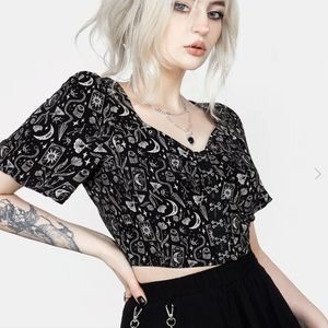 Disturbia craft hook and eye crop top size L/xl